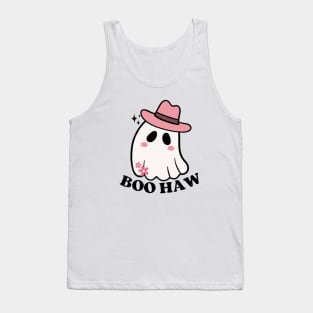 Boo Haw Creepy Cute Cowgirl Ghost Spooky Halloween Party Tank Top